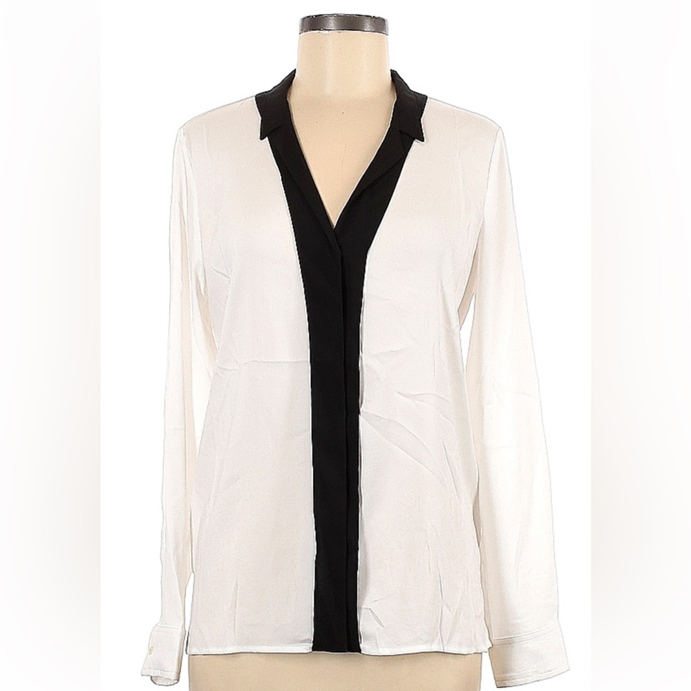 Ann Taylor Elegant Black and White Women's Blouse